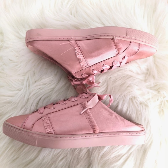 NEW Free People Satin Lace-up Slide Sneakers - Picture 2 of 6
